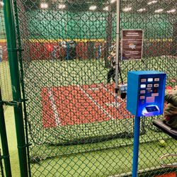 Hitting cages - swipe you card and select 4 speeds of softball and 4 speeds of baseball