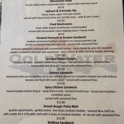 ColdWater Grill - Menu