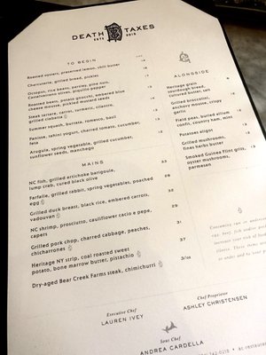 Menu photo 7 Death & Taxes Raleigh, NC