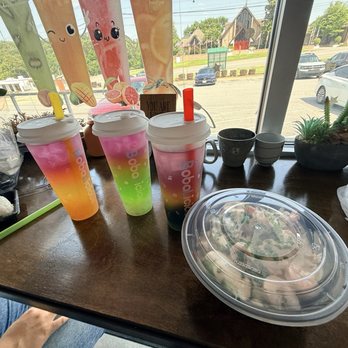 BobaLicious - galaxy boba tea with  Poke Bowl with 3 Proteins - Bubble Tea Near Me - Bryant, Arkansas