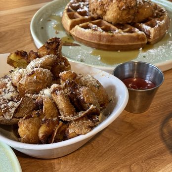 The Cut - Chicken & Waffles and Breakfast Potatoes - Cocktail Bars Near Me - Rancho Cucamonga, California