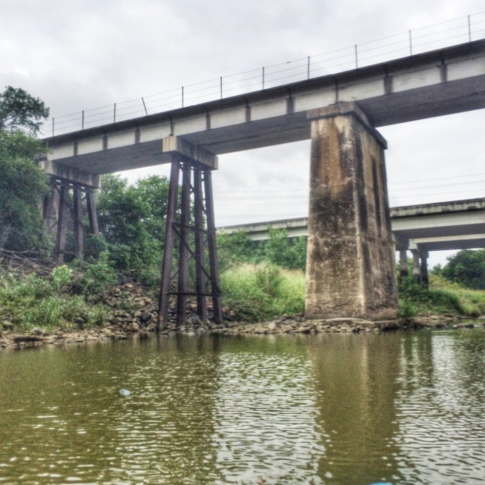 Trinity River Kayak - One of the many bridge crossings - Boating Near Me - Coppell, Texas