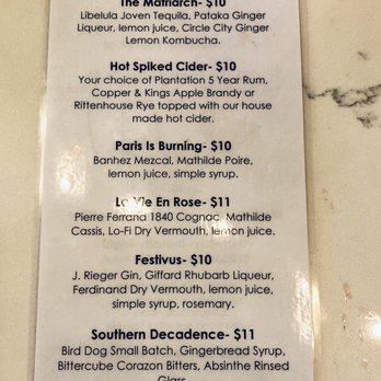 Baby's - Winter Cocktail list - American Near Me - Indianapolis, Indiana Baby's - Winter Cocktail list - American Near Me - Indianapolis, Indiana