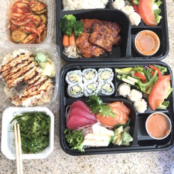 Maguro Sushi - Salmon lunch special, sashimi lunch special, spicy crunchy roll, cucumber side, seaweed side - Sushi Bars Near Me - Rochelle Park, New Jersey Maguro Sushi - Salmon lunch special, sashimi lunch special, spicy crunchy roll, cucumber side, seaweed side - Sushi Bars Near Me - Rochelle Park, New Jersey