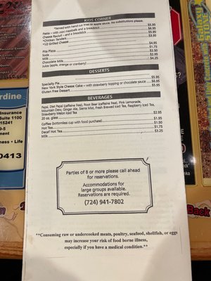 Menu photo 1 Pizzaz Italian Restaurant Mc Murray, PA Menu photo 1 Pizzaz Italian Restaurant Mc Murray, PA