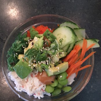 Oishi Sushi - The salmon(or tuna) poke bowl, small but mighty :] - Japanese Near Me - Vancouver, Washington