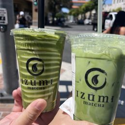 Matcha latte, crème brûlée Matcha