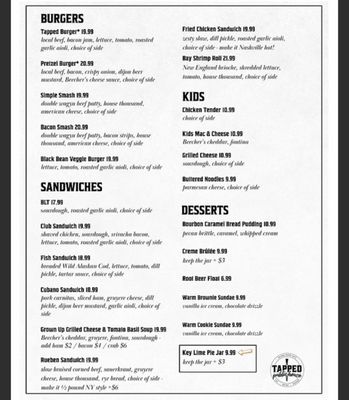 Menu photo 2 Tapped at The Port Everett, WA Menu photo 2 Tapped at The Port Everett, WA