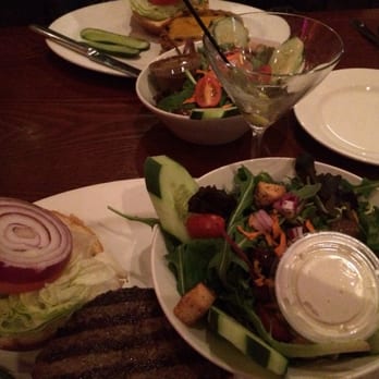 NY Firehouse Grille - Burger, Side Salad, and Chilled Martini - American Near Me - Peekskill, New York NY Firehouse Grille - Burger, Side Salad, and Chilled Martini - American Near Me - Peekskill, New York