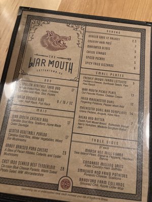 Menu photo 7 The War Mouth Columbia, SC Menu photo 7 The War Mouth Columbia, SC