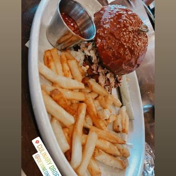 Culinary Dropout - Turkey Pastrami Sandwich with Fries. So delicious!! - New American Near Me - Austin, Texas