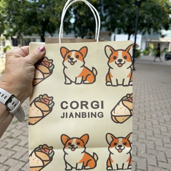 Corgi Jianbing - cute bag they give you to carry it away - Chinese Near Me - Long Island City, New York