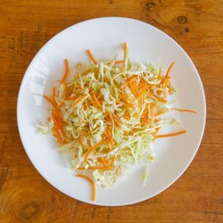 Cabbage Carrot Salad with Sesame Oil dressing,.