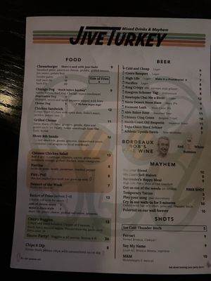 Menu photo 2 Jive Turkey Las Vegas, NV