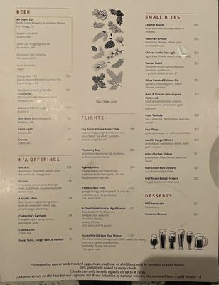 Menu photo 8 Fog Room Seattle, WA
