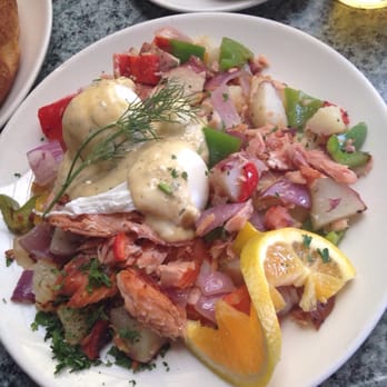 Plums Cafe - Alaskan Smoked Salmon Hash - Breakfast & Brunch Near Me - Costa Mesa, California