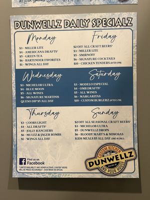 Menu photo 4 Dunwellz Mint Hill, NC
