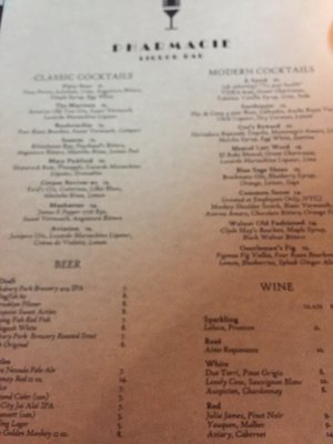 Menu photo 8 Pharmacie Bar + Kitchen Montclair, NJ