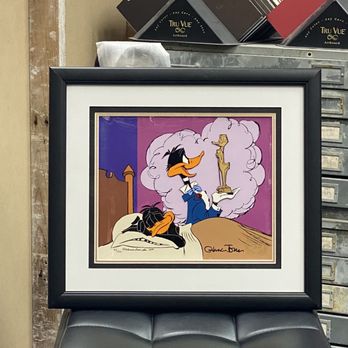 Holmes Custom Picture Framing - Cartoon cell, mounted to Disney standards. - Art Galleries Near Me - Simi Valley, California