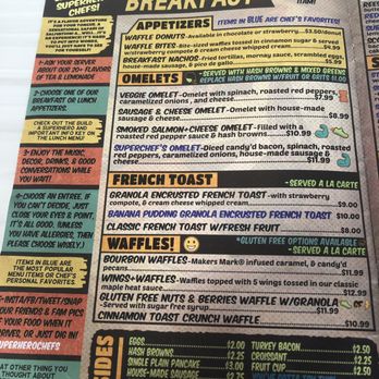 Superhero Chefs - Breakfast menu - New American Near Me - Tuscumbia, Alabama
