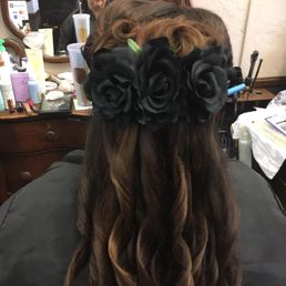 Veronica's handiwork! This was a color, cut and style for a formal event and it was flawless. Veronica's handiwork! This was a color, cut and style for a formal event and it was flawless.