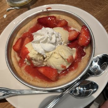 BJ's Restaurant & Brewhouse - Strawberry Shortcake Pizookie - New American Near Me - Gainesville, Florida BJ's Restaurant & Brewhouse - Strawberry Shortcake Pizookie - New American Near Me - Gainesville, Florida