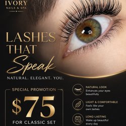 Eyelash extensions Promo $75 for classic set