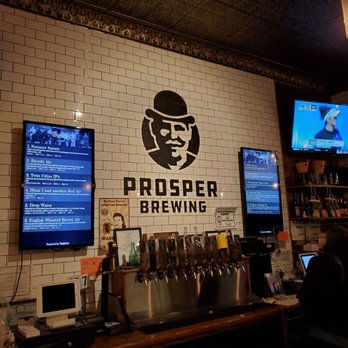 Prosper Brewing - a bar with beer taps and televisions - Brewpubs Near Me - North Tonawanda, New York