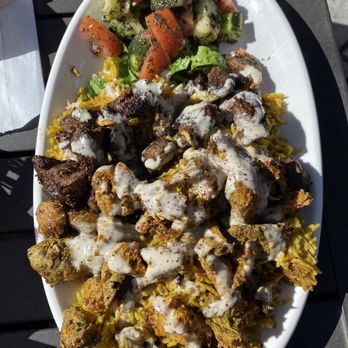 Lebanon Restaurant & Cafe - Lamb and chicken shawarma plate - Mediterranean Near Me - Spokane, Washington