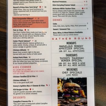 Campfire - Menu - Burgers Near Me - Helen, Georgia