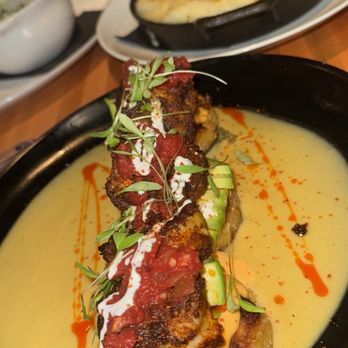 Millburn Standard - Blackened Shrimp & Corn Cakes - Cocktail Bars Near Me - Millburn, New Jersey
