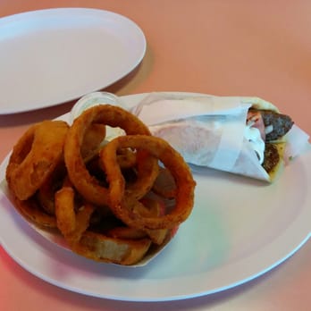Fantasy Burger - This is the gyro and onion rings I ate. - Burgers Near Me - Yorba Linda, California Fantasy Burger - This is the gyro and onion rings I ate. - Burgers Near Me - Yorba Linda, California