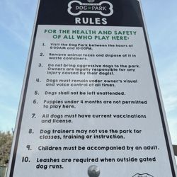 Signal Hill Dog Park - Park rules!