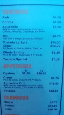 Menu photo 5 Mariscos La Bola El Cajon, CA