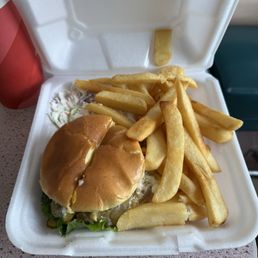 Double Chopper Cheeseburger with Fries
