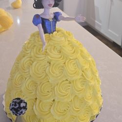 Bake Sale - We ordered this amazing princess birthday cake and transported it in the car..and it was perfection!! Included was a dress for the doll!