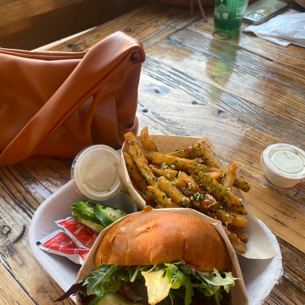 A+ Burger - Impossible burger with garlic fries - Burgers Near Me - Oakland, California A+ Burger - Impossible burger with garlic fries - Burgers Near Me - Oakland, California