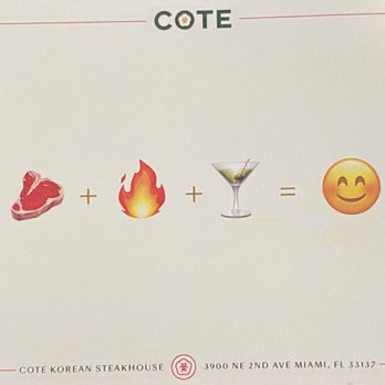 COTE Miami - Postcard - Korean Near Me - Miami, Florida