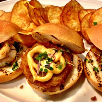 Cat Cora's Kitchen - seafood sliders, fried oyster, shrimp scampi, crabcake - New American Near Me - San Francisco, California Cat Cora's Kitchen - seafood sliders, fried oyster, shrimp scampi, crabcake - New American Near Me - San Francisco, California