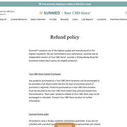 Centerville Store return policy Centerville Store return policy