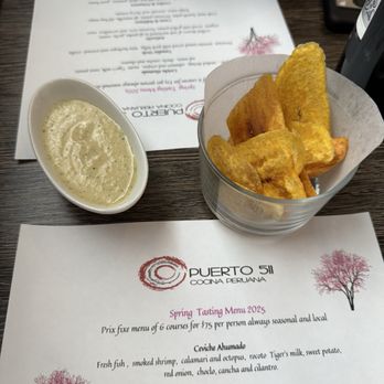 Puerto 511 - Chips to start off - Peruvian Near Me - Baltimore, Maryland