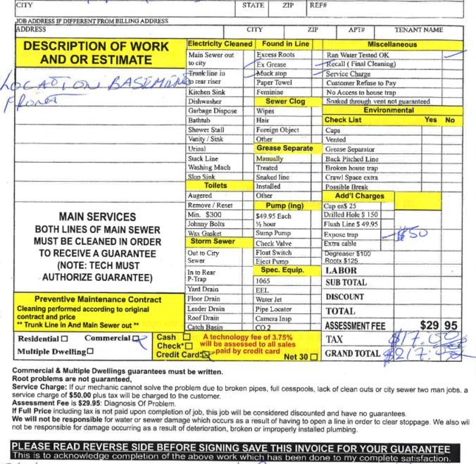 Slide of A 49.95 Any Sewer or Drain