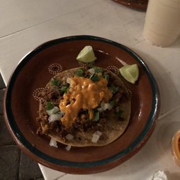 Chorizó taco , was good !! Chorizó taco , was good !!