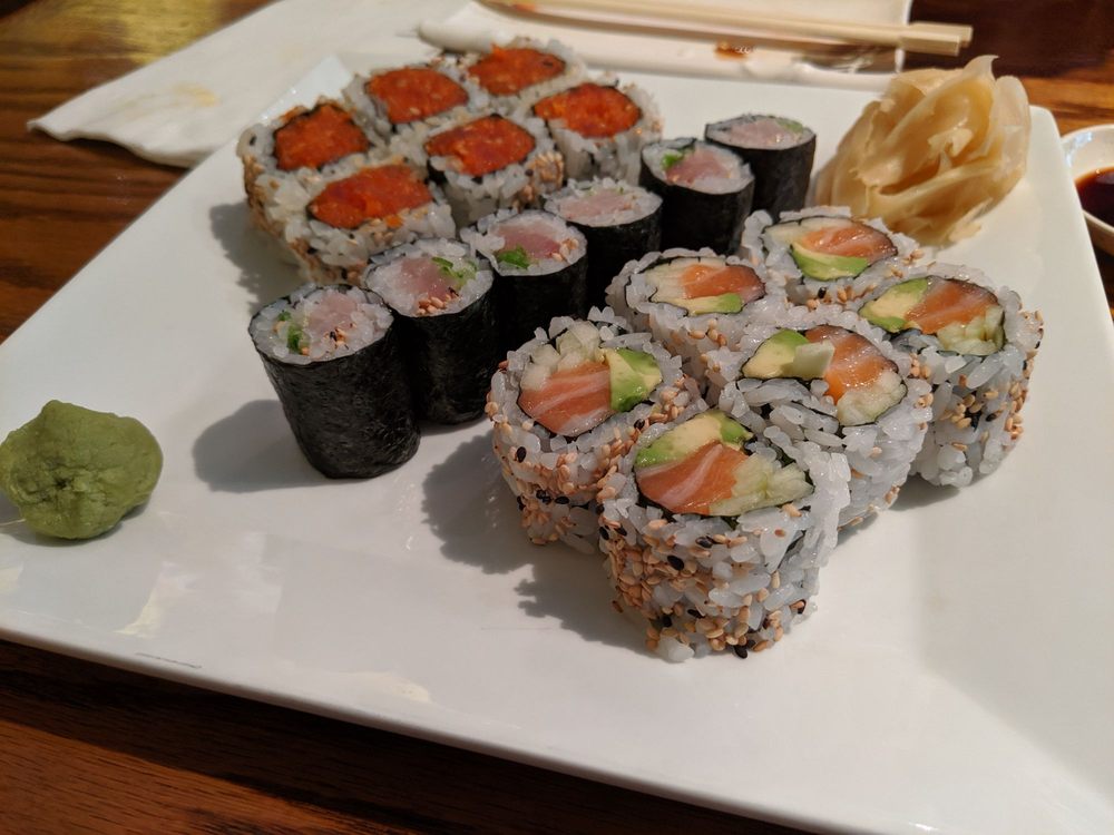 Order Yellowtail Roll food online from Wild Wasabi store, Norwood on bringmethat.com