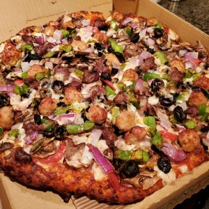 Photo of Five Star Pizza - San Jose, CA, United States. Medium combo, no skimping here...