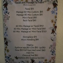 Facials By Kayce - 12/11/24