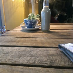Grounds for Coffee - Recycled timber tables. Rad.