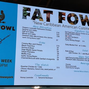 Fat Fowl - The menu - Caribbean Near Me - Brooklyn, New York