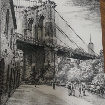 Brooklyn Bridge - Drawing of the bridge - Landmarks & Historical Buildings Near Me - Brooklyn, New York Brooklyn Bridge - Drawing of the bridge - Landmarks & Historical Buildings Near Me - Brooklyn, New York