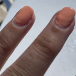 Holly Nails - Lumpy bumpy surface where you can see edge of previous dip manicure